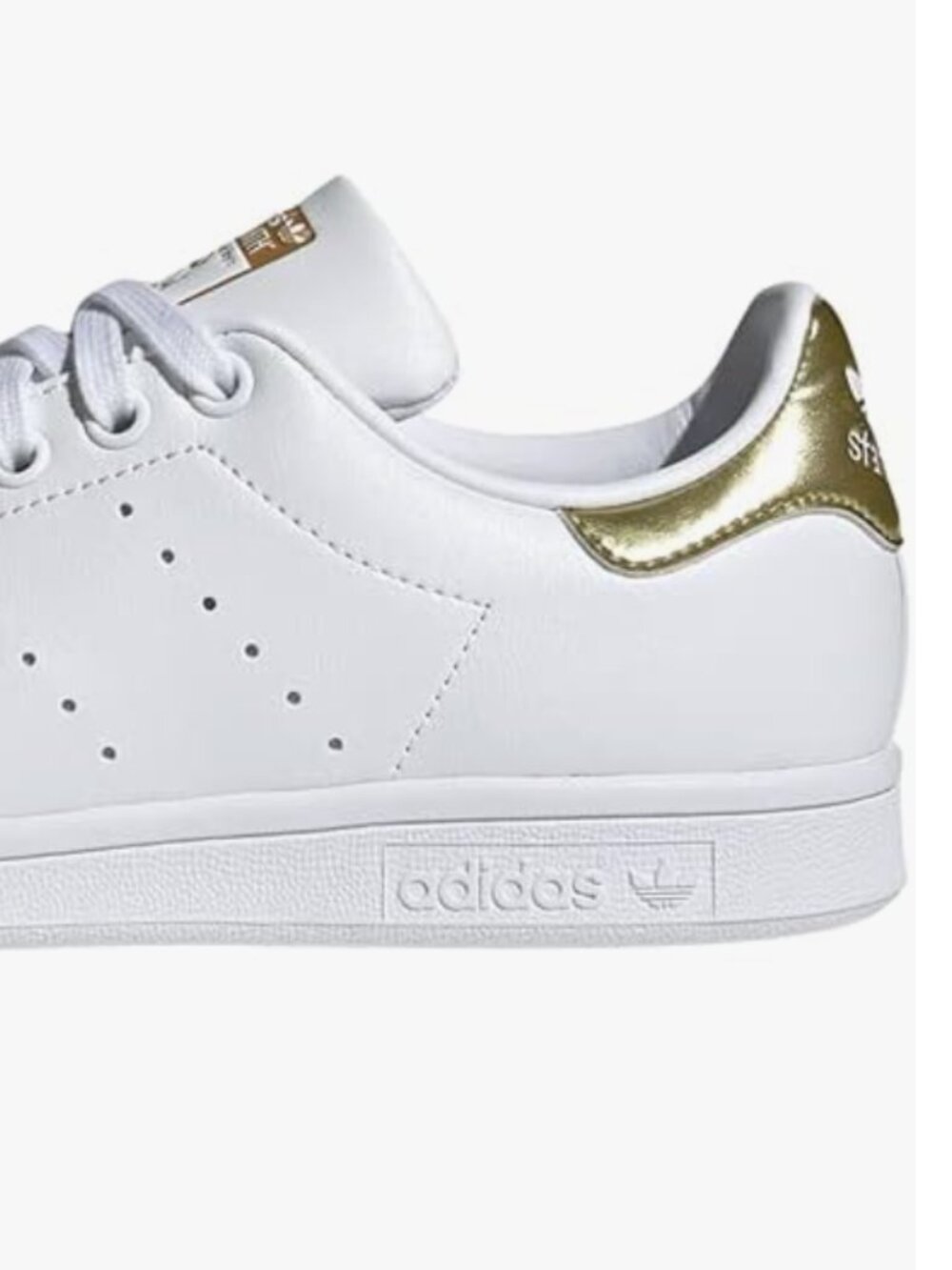 adidas Originals Women's Stan Smith (End Plastic Waste) Sneaker, White/Gold SZ11